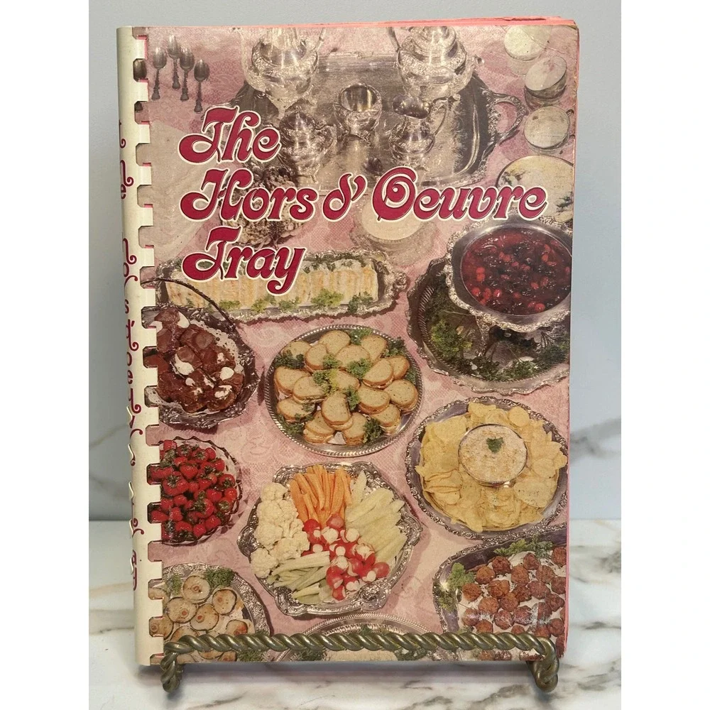 Vintage 1976 The Hors d'Oeuvre Tray Cookbook Wimmer Brothers Spiral Bound Retro